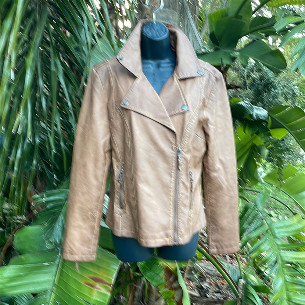Max studio, vegan leather Moto jacket